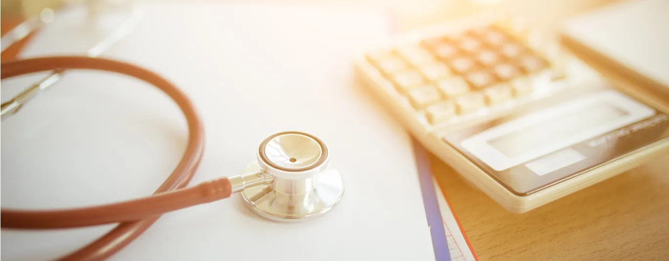 Stethoscope and calculator