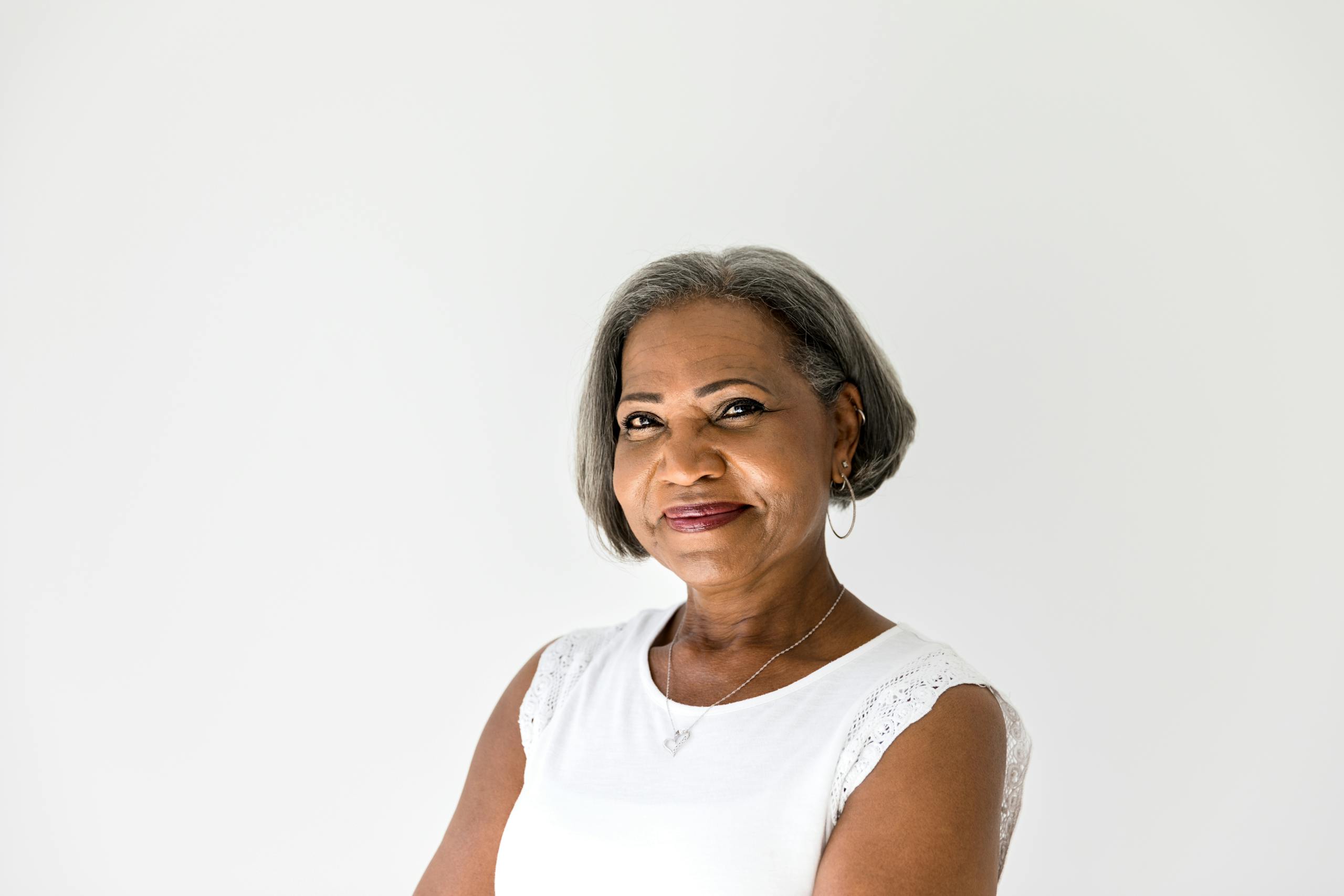 Portrait of an attractive senior woman with a confident smile on her face.