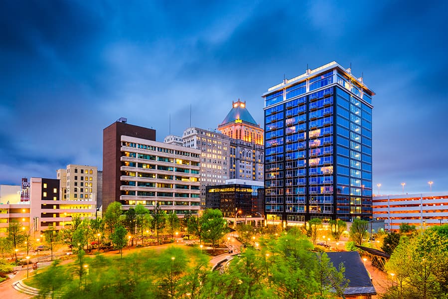 Greensboro skyline