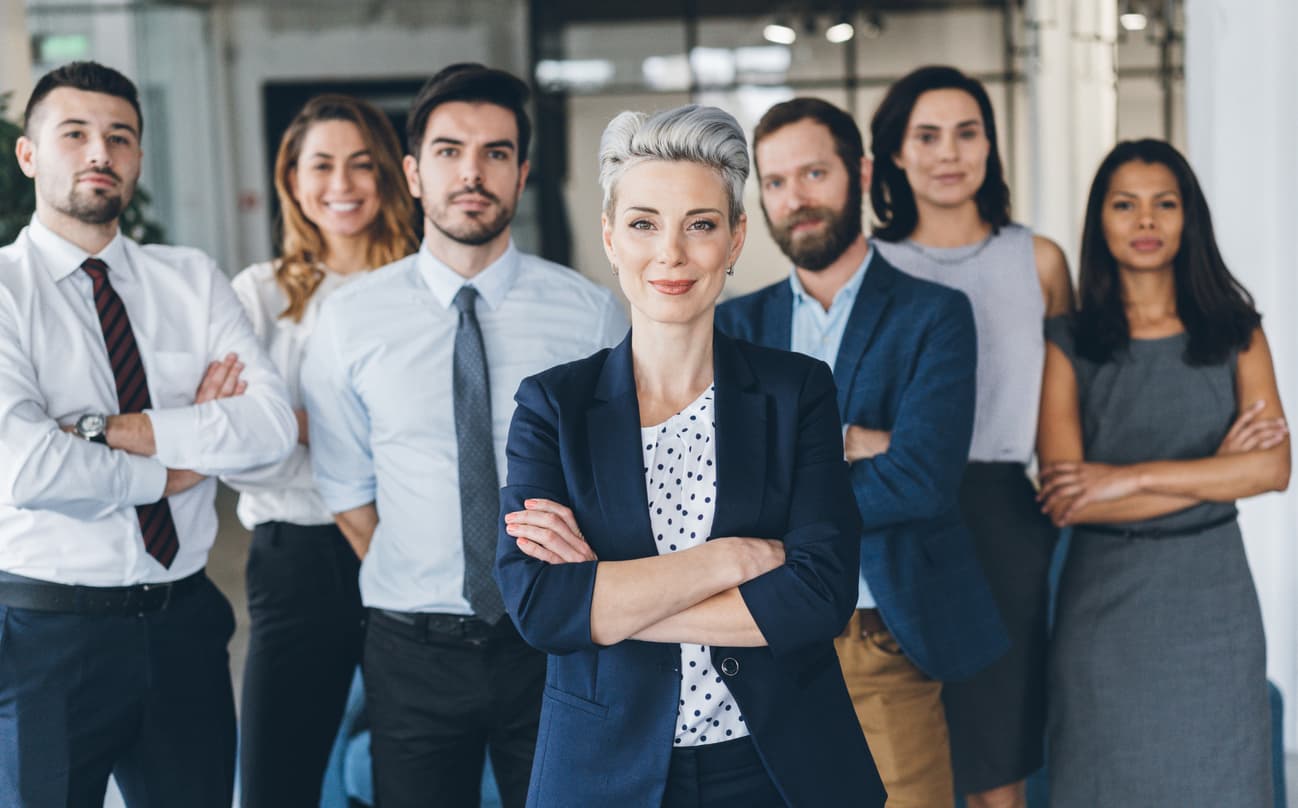 Business team standing together